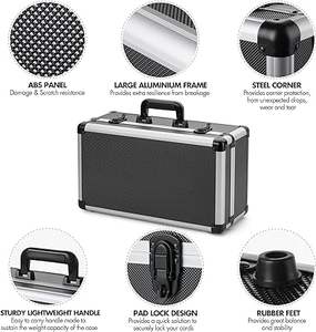 <span class=keywords><strong>Caja</strong></span> <span class=keywords><strong>de</strong></span> Almacenamiento Portátil <span class=keywords><strong>de</strong></span> Metal con Espuma <span class=keywords><strong>de</strong></span> Aluminio para Tarjetas Graduadas, Compatible con Más <span class=keywords><strong>de</strong></span> 50 Tarjetas Deportivas Graduadas <span class=keywords><strong>BGS</strong></span> CSG FGS, Estuche Protector DEFEND GUARD - Product Image 3