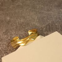 Chris april Dernière conception Bracelets manchette minimaliste en argent sterling 925 plaqué or
