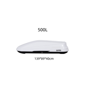 Boîte de toit de voiture grande capacité 500L ABS à double ouverture latérale, robuste, pour le transport de marchandises, idéale pour les voyages en plein air, SUV et fourgonnettes - Product Image 2