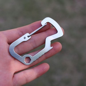 Mosquetón de Acero Inoxidable para Registro de Trabajo, Tamaño Individual con Hebilla para Equipo de Escalada - Product Image 2