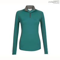 Vêtements d'équitation pour femmes, sous-vêtements thermiques à manches longues en mesh, chemises de sport pour l'équitation