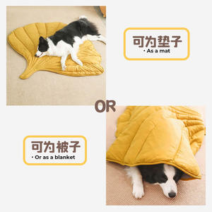 Extragroße Haustier-Nest-Hütte für alle Jahreszeiten, verdickt, maschinenwaschbar, kühlend, interaktiv, aus Bambusblatt-Material für - Product Image 3