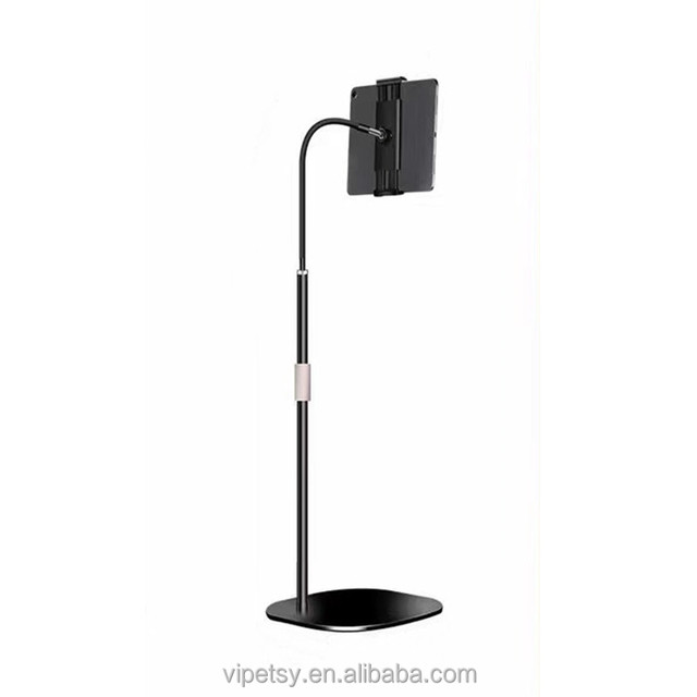 Vipetsy Floor Standing Desk Phone Tablet Stand Adjustable Height Remote Control Flexible Arm Clip Waterproof for Bed Office Use
