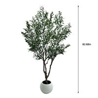 Arbre d'olivier artificiel en pot, plante sur pied, style nordique, en plastique PE et tissu de soie, décoration intérieure