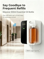 Diffuseur d'huiles essentielles sans eau de 500 ml, mural et de table, avec contrôle par application pour usage commercial, hôtelier, domestique, SPA, toilettes