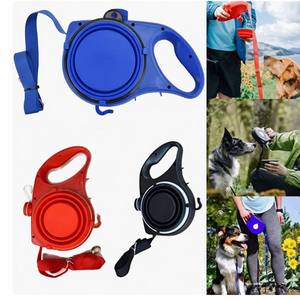Portable 3-in-1 Multifunctional <b>Dog</b> <b>Leash</b> with Built-in Water Bottle & Waste Bag Dispenser, 124cm Nylon, Collapsible Bowl - Product Image 4