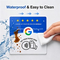 Autocollant de carte NFC en acrylique imperméable personnalisé pour les commentaires Google, utilisé pour les avis des restaurants et des hôtels
