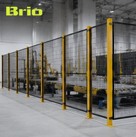 Barrière de sécurité modulaire Brio en acier à faible teneur en carbone, montage sans outil, pour la protection des cellules robotisées et des applications industrielles lourdes