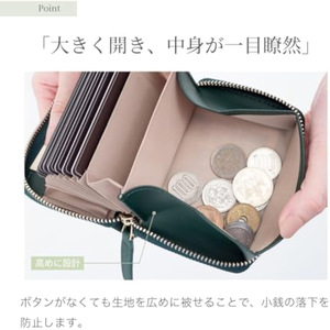 Women's Genuine Leather Zippered Wallet <b>Box</b> Shape Accordion Style <b>Large</b> Capacity Mini Bifold For Everyday Use - Product Image 3