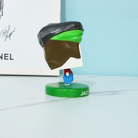 Créez votre propre figurine parlante de Joker de dessin animé à visage carré Kawai, statue de dessin animé