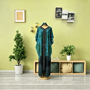 Vestido Kaftan Boubou Africano de Moda, Cómodo, Suave, Estilo Ankara, para Bodas, Verano, Tallas Grandes, para Mujer - Product Image 1