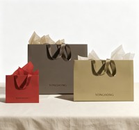 Sacs de shopping en papier carton de luxe écologiques durables pour bijoux, avec poignées en corde de coton, personnalisables avec votre marque, vente en gros