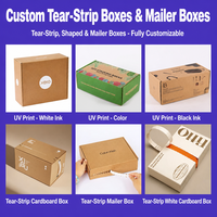 Recycelbare Kraftpapier-Box Wellpappe-Versandverpackung Box mit Abreißstreifen Versandkartons für Kleinunternehmen
