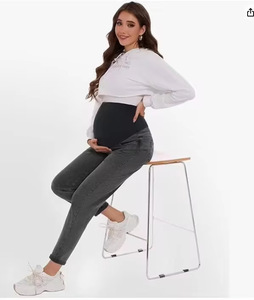 Pantalons en jean skinny confortables pour femmes enceintes, extensibles, confortables, <span class=keywords><strong>jeans</strong></span> <span class=keywords><strong>de</strong></span> <span class=keywords><strong>grossesse</strong></span> fins, sur le ventre - Product Image 6