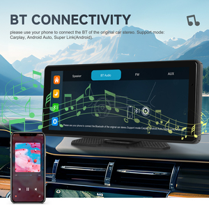 Podofo 8.1 ''Xách Tay Không Dây Carplay Màn Hình Android Tự Động Airplay Xe Đài Phát Thanh Stereo 2.5K Video Dash Cam Phía Trước Có Thể Điều Chỉnh Máy Ảnh - Product Image 3