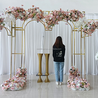 Support floral en métal doré brillant de haute qualité pour la décoration de mariage