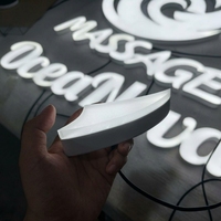 Enseigne LED 3D personnalisée en usine, lettres lumineuses en acrylique, étanches, pour publicité extérieure de devanture de magasin