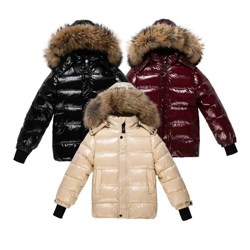 Casaco de inverno para crianças, jaqueta quente para meninos e bebês, roupas infantis quentes à prova d'água, roupas de neve para crianças de 2-8 anos, 2022