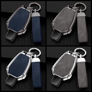Étui de protection pour <span class=keywords><strong>clé</strong></span> de voiture en alliage de zinc et cuir pour <span class=keywords><strong>Mercedes</strong></span> Benz Classe A, B, C, S, AMG, GLA, CLA, GLC, W176, W221, W204, W205, accessoires pour <span class=keywords><strong>porte</strong></span>-clés - Product Image 4