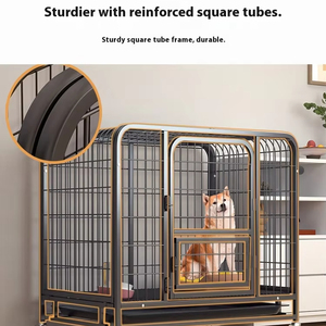 JXD kandang anjing sedang hingga besar dalam ruang luar ruang kandang anjing dengan Toilet pagar hewan peliharaan khusus fabrikasi logam lembaran Corgi Chai anjing - Product Image 5