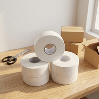 Papier toilette personnalisé en bois doux/pulpe mélangée, 24 rouleaux, 2/3/4 plis, en boîte, vente chaude, pas cher