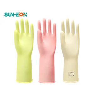 Household cleaning gloves kitchen latex gloves Rubber Waterproof gloves