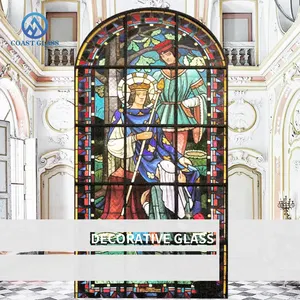 Kính màu nghệ thuật trang trí tấm kính tùy chỉnh kính màu cho ánh sáng cửa sổ cửa nhà thờ