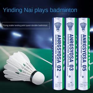 Pelota <span class=keywords><strong>de</strong></span> Bádminton <span class=keywords><strong>de</strong></span> Entrenamiento con Plumas <span class=keywords><strong>de</strong></span> Pato <span class=keywords><strong>de</strong></span> Primera Clase y Cabeza <span class=keywords><strong>de</strong></span> Plástico Espumado, Hecha en China - Product Image 3