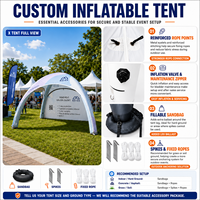 Grande tente gonflable personnalisée pour festival sportif avec structure extérieure imperméable