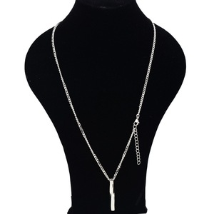 2026 Hot Selling Exquisite <b>Titanium</b> Steel Square Stick Pendant Necklace Simple Design Unisex's Long Necklaces Wholesale Jewelry - Product Image 5