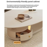 Table basse en dalle de granit pour salon, nouvelle table basse elliptique pour petits espaces, table basse simple en dalle de granit