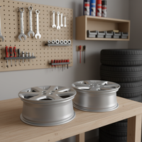 Nuevas Llantas de Aleación de Aluminio 18X7.0, Diseño Multirradio, Acabado Plateado Completamente Pintado, Compatibles con Modelos Japoneses/Alemanes/Americanos