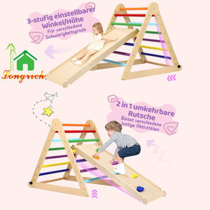 Multifunzionale scalatori interni Piklers triangolo Set trasformabile in legno arrampicata arco Montessori struttura di gioco per bambini - Product Image 2