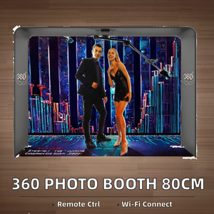 MWE 869 Cabina Fotografica a 360 Gradi 80cm/31.5" Dispositivo Selfie per iPad 2-3 Persone Controllo Remoto Bluetooth/Wi-Fi Metallo Garanzia 1 Anno - Product Image 2