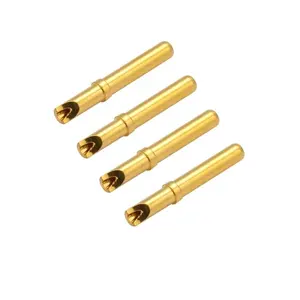 Conector eléctrico personalizado de alta precisión, pin de cobre chapado en oro, hembra