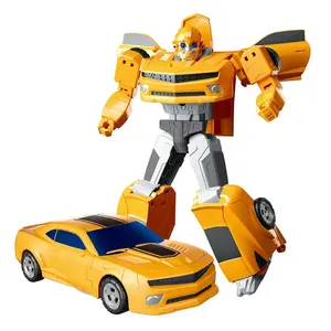 Samtoy 2 IN 1 DIY Assemble Model Educational Mini Toy Robot Car Vehicle Deformation Robot Toys for Kids Gift