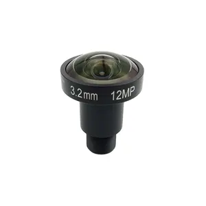 HQ 3.2mm 12MP CCTV Lens F2.0 Aperture M12 Mount Fisheye Lens 1/1.7" Image Sensor 12 Megapixel Panoramic Camera Surveillance