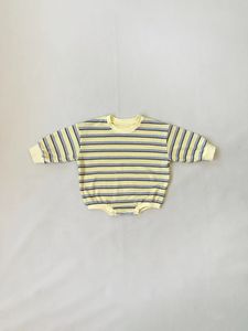 Body per Neonati OEM 100% Cotone a Maniche Lunghe, Oversize con Righe Rosa/Rosse, Morbido Abbigliamento per Bambini - Product Image 4