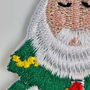 Mode Père Noël Visage Fer sur Patch Toile PVC Broderie Conception pour DIY Vêtements De Noël - Product Image 4