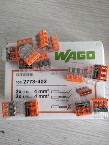 WAGOs originali 2773-402/403/404/405/406/408 DIN Rail blocchi terminali 4-8 poli 32A pinza connettori - Product Image 2