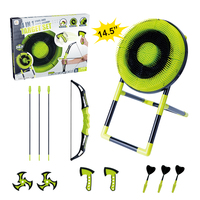 Cible de tir à l'arc 4-en-1 pour enfants de 14,5 pouces avec étoiles, haches, fléchettes et flèches – Vente en gros de fléchettes et de cercles de protection pour cibles de fléchettes