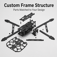 Fabricant de châssis de drones OEM, châssis de drone aérospatial léger, rigide et haute résistance, en fibre de carbone 3K Twill usiné CNC