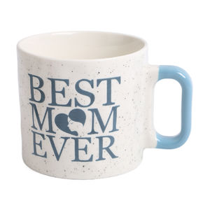 Tazas de café en relieve con pantalla de seda para mamás, productos en relieve, moteado de cerámica, clásico, con mango cuadrado - Product Image 5