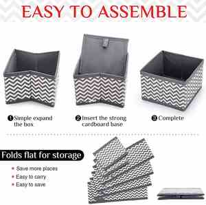Houseware Fabric Cloth <b>Drawer</b> Divider Cheap <b>Drawer</b> Divider <b>Storage</b> <b>Box</b> Foldable <b>Drawer</b> Dividers - Product Image 3