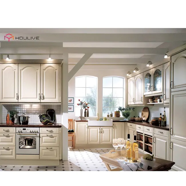 American standard raised cathedral maple kitchen cabinets door style direct from China