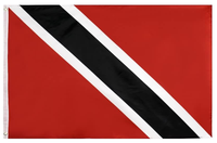 Drapeau de Trinité-et-Tobago 3x5 pieds, polyester de qualité supérieure, résistant, pour intérieur/extérieur, avec bandes cousues et œillets en laiton