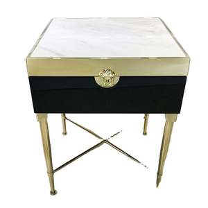 New in 2023Best Modern Nordic <strong>Sidetable</strong> Narrow Black Brown Rectangle Wood Side Table Sets with <strong>Drawers</strong> for Bedroom Bedside - Product Image 3