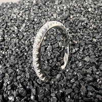 Vente en gros de bijoux fins plaqué rhodium GRA 925 Sterling Silver VVS Moissanite Bague d'éternité pour femmes hommes Cadeau unisexe