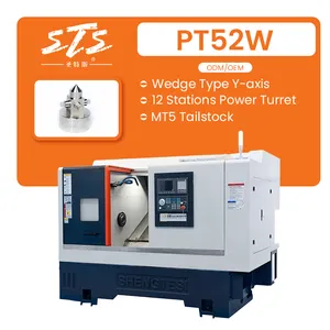 Máquina de torno de husillo servo de rosca a precios competitivos Torno CNC de cama inclinada de 30 grados para mecanizado de válvulas