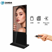Afficheur LCD à cristaux liquides 55 pouces 4K couleur, affiche numérique, kiosque tactile électronique sur pied pour ascenseur et commerce de détail